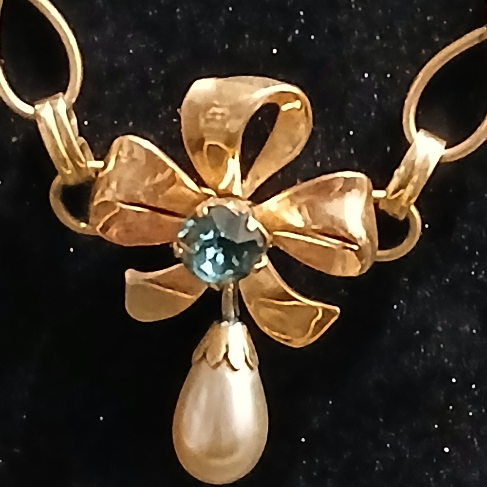 Vandell vintage floral gold necklace 1/20 - Picture 7 of 12